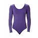 J&C body lange mouw microfiber 6889 - Bodysuit dames - Ronde hals - Paars