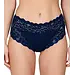 J&C  dames tailleslip met kant - microfiber - Kanten vrouwen onderbroek - Elastisch - Blauw