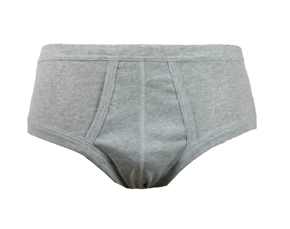 HL-tricot heren slip met gulp, Flatlock - Heren onderbroeken met sluiting - Katoenen ondergoed