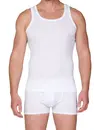 HL-tricot hemd heren wit - 100% Katoen  - Naadloos heren onderhemd - Mannen singlet - Slim fit