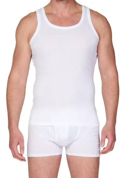 HL-tricot heren hemd wit - 100% Katoen HL-tricot heren hemd wit - 100% Katoen