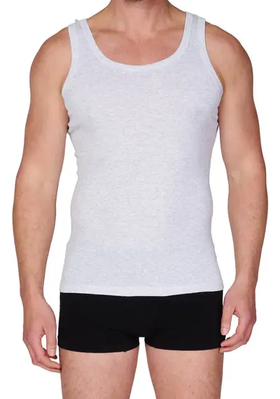 HL-tricot heren hemd / Singlet grijs HL-tricot heren hemd / Singlet grijs