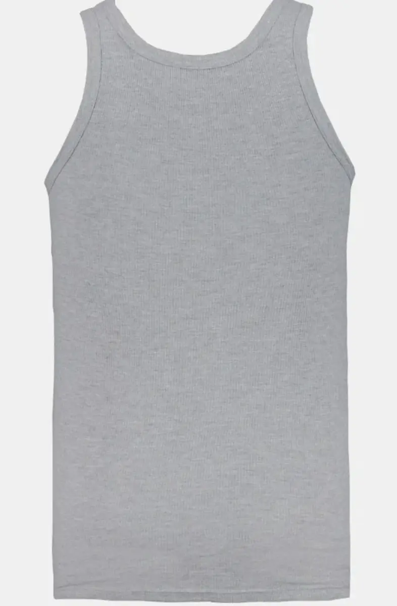 HL-tricot heren hemd / Singlet heren grijs - Onderhemd mannen naadloos - 100% katoen HL-tricot heren hemd / Singlet heren grijs - Onderhemd mannen naadloos - 100% katoen