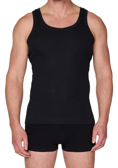 HL-tricot heren onderhemd zwart HL-tricot heren onderhemd zwart