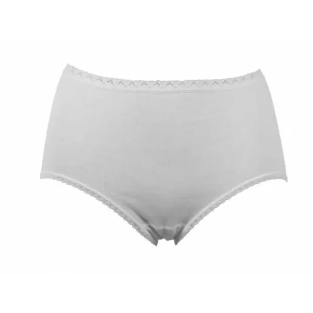 HL-tricot dames heup slip elastomeer - Elastisch katoenen dames onderbroek met kanten randje - Ondergoed wit HL-tricot dames heup slip elastomeer - Elastisch katoenen dames onderbroek met kanten randje - Ondergoed wit