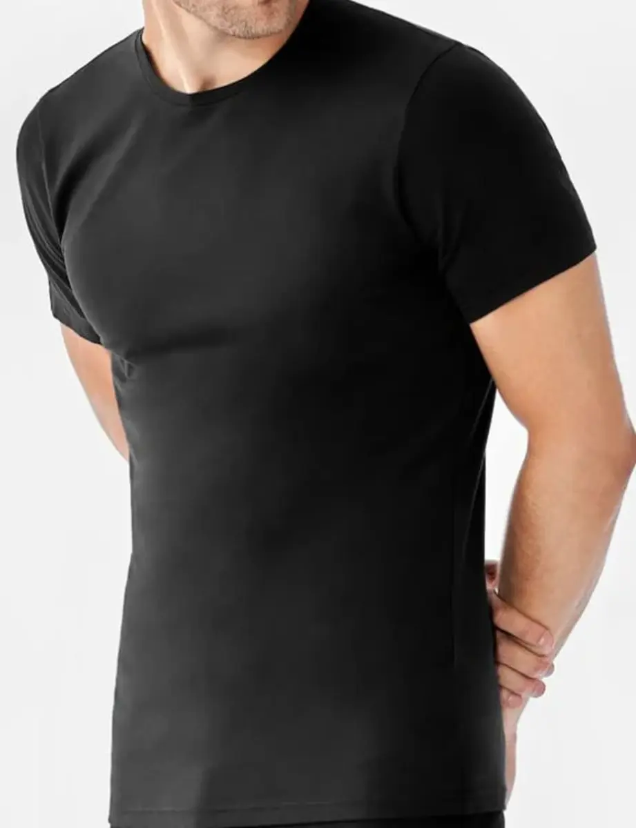 HL-tricot heren T-shirt korte mouw - 100% Katoenen heren ondershirt - Mannen ondergoed