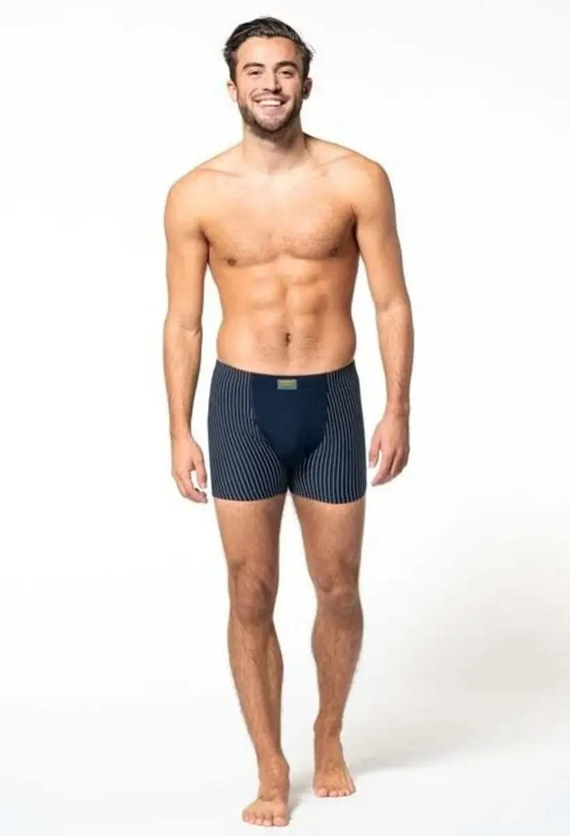 Gentlemen heren Boxershort smal streepje - Elastisch katoenen heren ondergoed - onderbroek - zwart, blau Gentlemen heren Boxershort smal streepje - Elastisch katoenen heren ondergoed - onderbroek - zwart, blau
