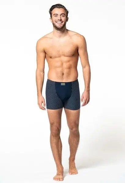 Gentlemen heren Boxershort smal streepje - Elastisch katoenen heren ondergoed - onderbroek - zwart, blau Gentlemen heren Boxershort smal streepje - Elastisch katoenen heren ondergoed - onderbroek - zwart, blau