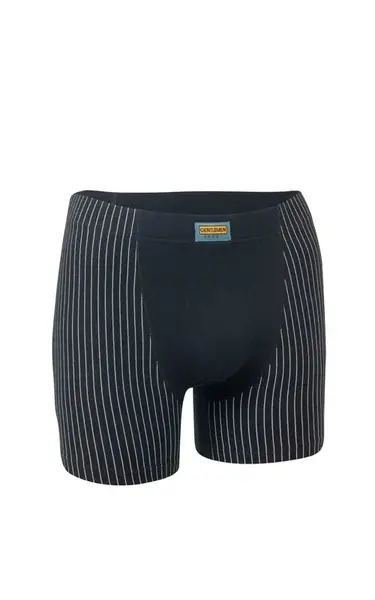 Gentlemen heren Boxershort smal streepje - Elastisch katoenen heren ondergoed - onderbroek - zwart, blau Gentlemen heren Boxershort smal streepje - Elastisch katoenen heren ondergoed - onderbroek - zwart, blau