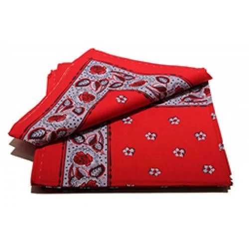 Boeren zakdoek rood Kleine Bloem 55 x 55 cm - Rode zakdoek