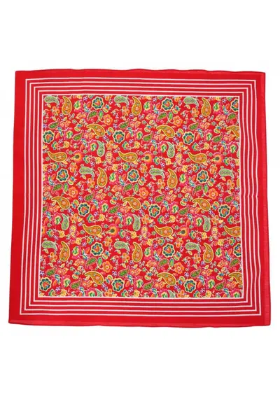 Boerenzakdoek Paisley rood 55 x 55 cm