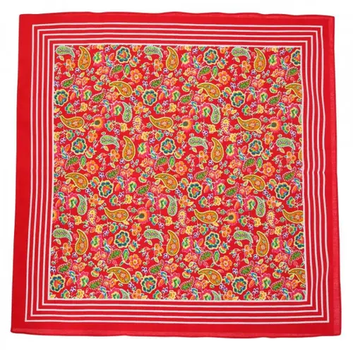 Boerenzakdoek Paisley rood 55 x 55 cm