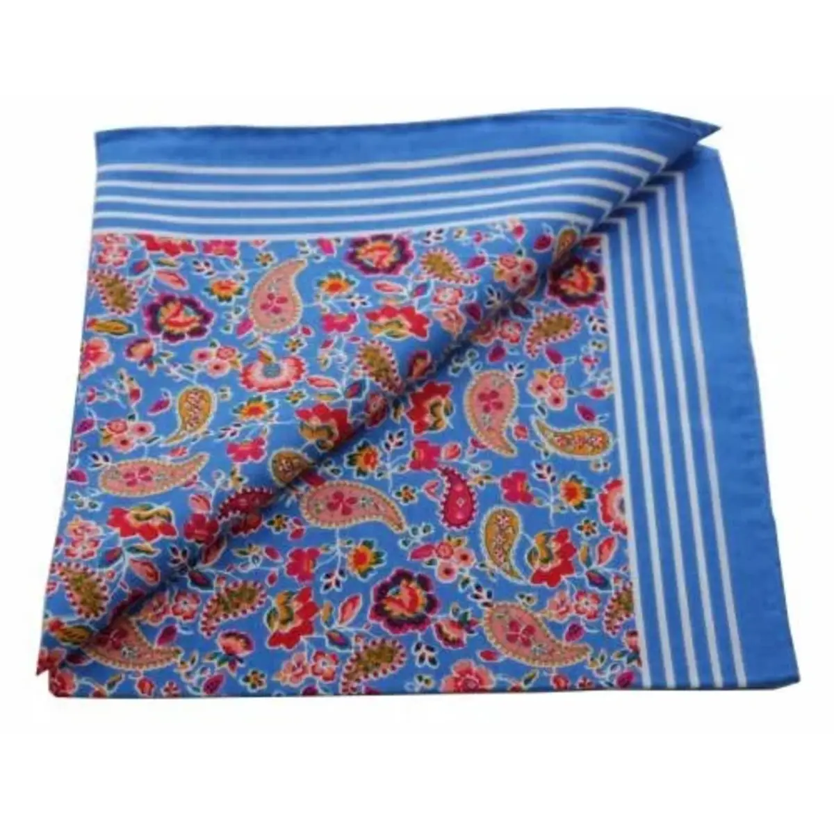Boerenzakdoek Paisley blauw 55 x 55 cm