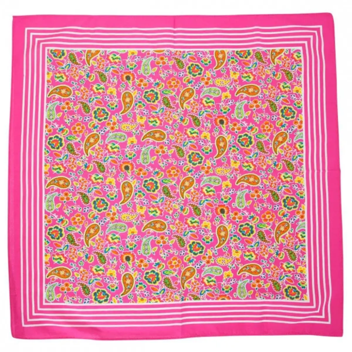 Boeren zakdoek Paisley Roze 55 x 55 cm Boeren zakdoek Paisley Roze 55 x 55 cm