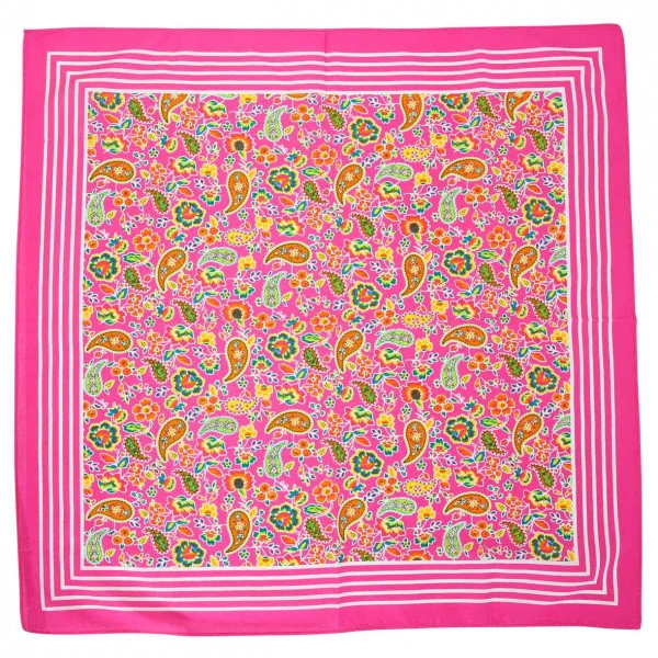 Boeren zakdoek Paisley Roze 55 x 55 cm