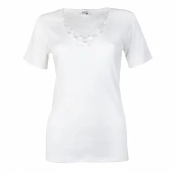 Beeren dames shirt korte mouw Beatrix  - Kanten ondershirt - Naadloos - 100% katoen