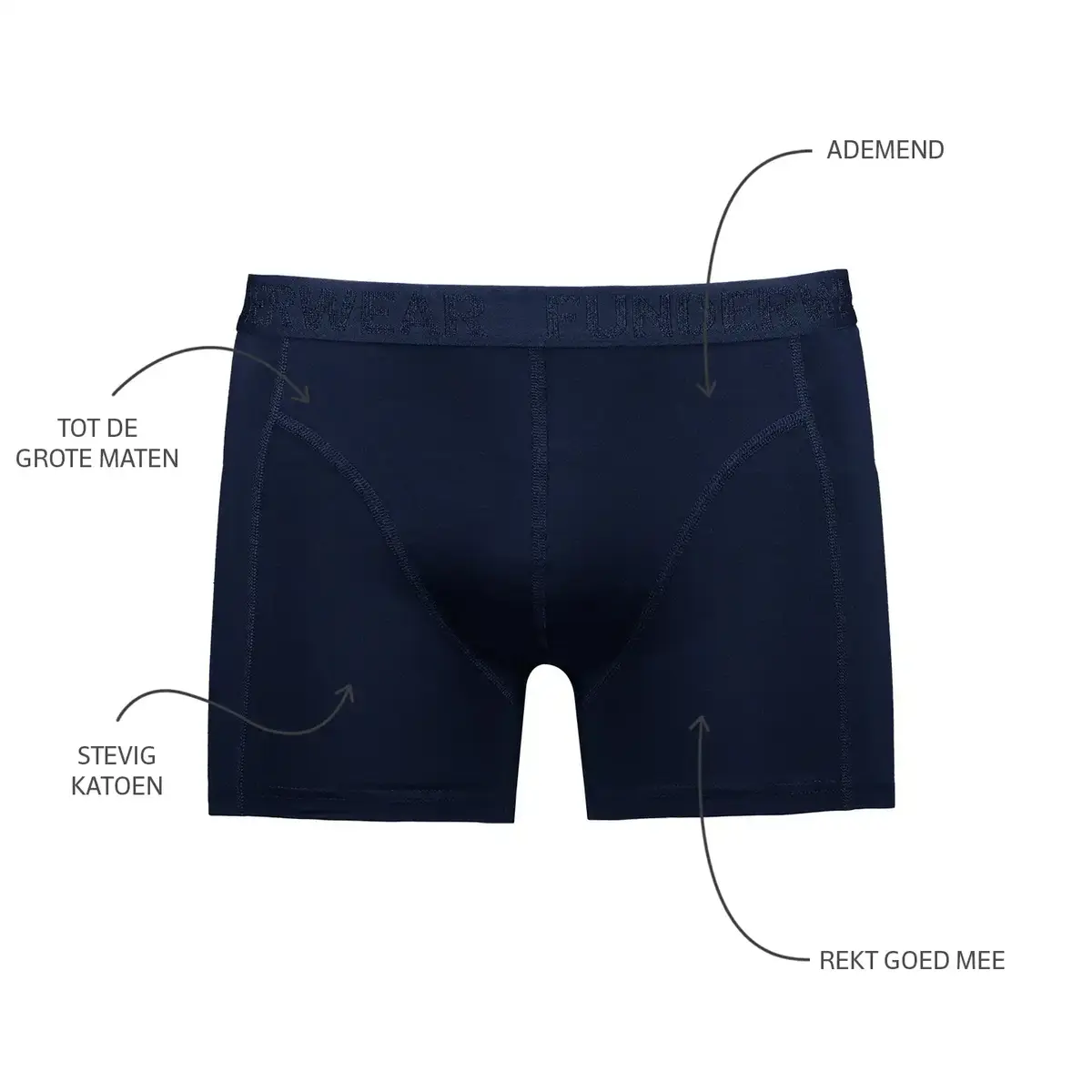 Funderwear 2-pak heren boxershorts - Grote maten - Katoenen mannen ondergoed big size Funderwear 2-pak heren boxershorts - Grote maten - Katoenen mannen ondergoed big size