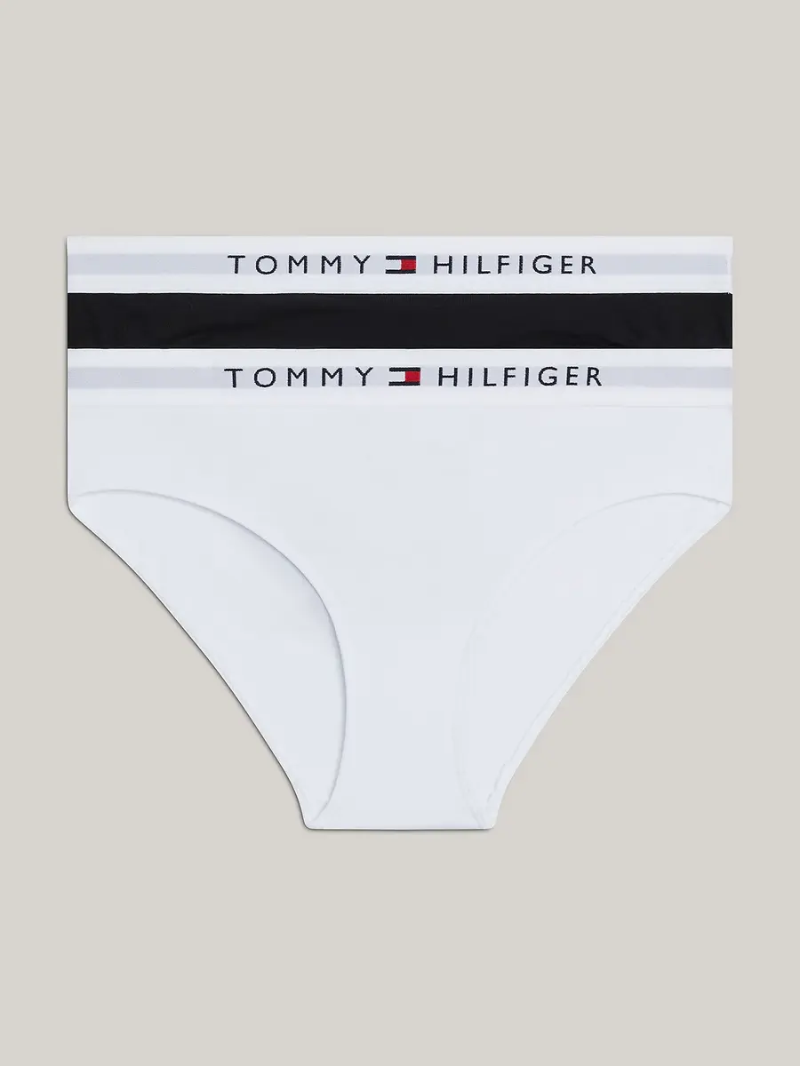 Tommy Hilfiger 2-pak meisjes slips- Zwart/wit - Meisjes onderbroeken Tommy Hilfiger 2-pak meisjes slips- Zwart/wit - Meisjes onderbroeken