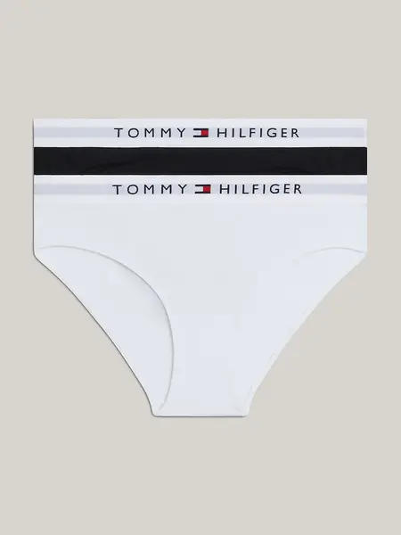 Tommy Hilfiger 2-pak meisjes slips- Zwart/wit -  Meisjes onderbroeken Tommy Hilfiger 2-pak meisjes slips- Zwart/wit -  Meisjes onderbroeken