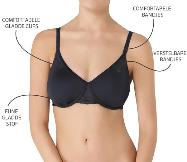 TRIUMPH BH My Perfect Shaper WP met beugel - Voorgevormde Comfort bh - Spacer bh - Wit, zwart, huidskleur