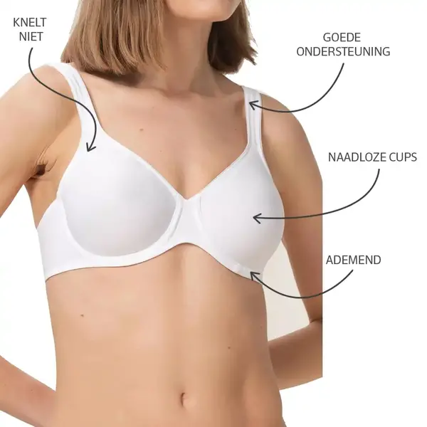 Triumph BH Modern Soft cotton W met beugel - Stevige katoenen bh - Voorgevormd