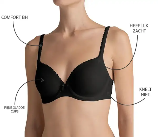 Triumph Perfectly Soft WHP - stevige Voorgevormde beugel Bh met kant - T-shirt bh met gladde cups