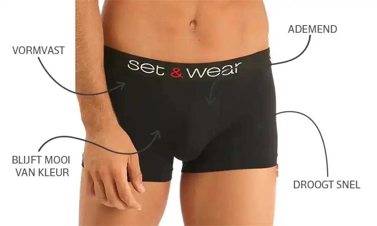 Set heren microfiber boxershort / hipster 18453 - Microfiber ondergoed - Snel drogend - Manenn onderbroek