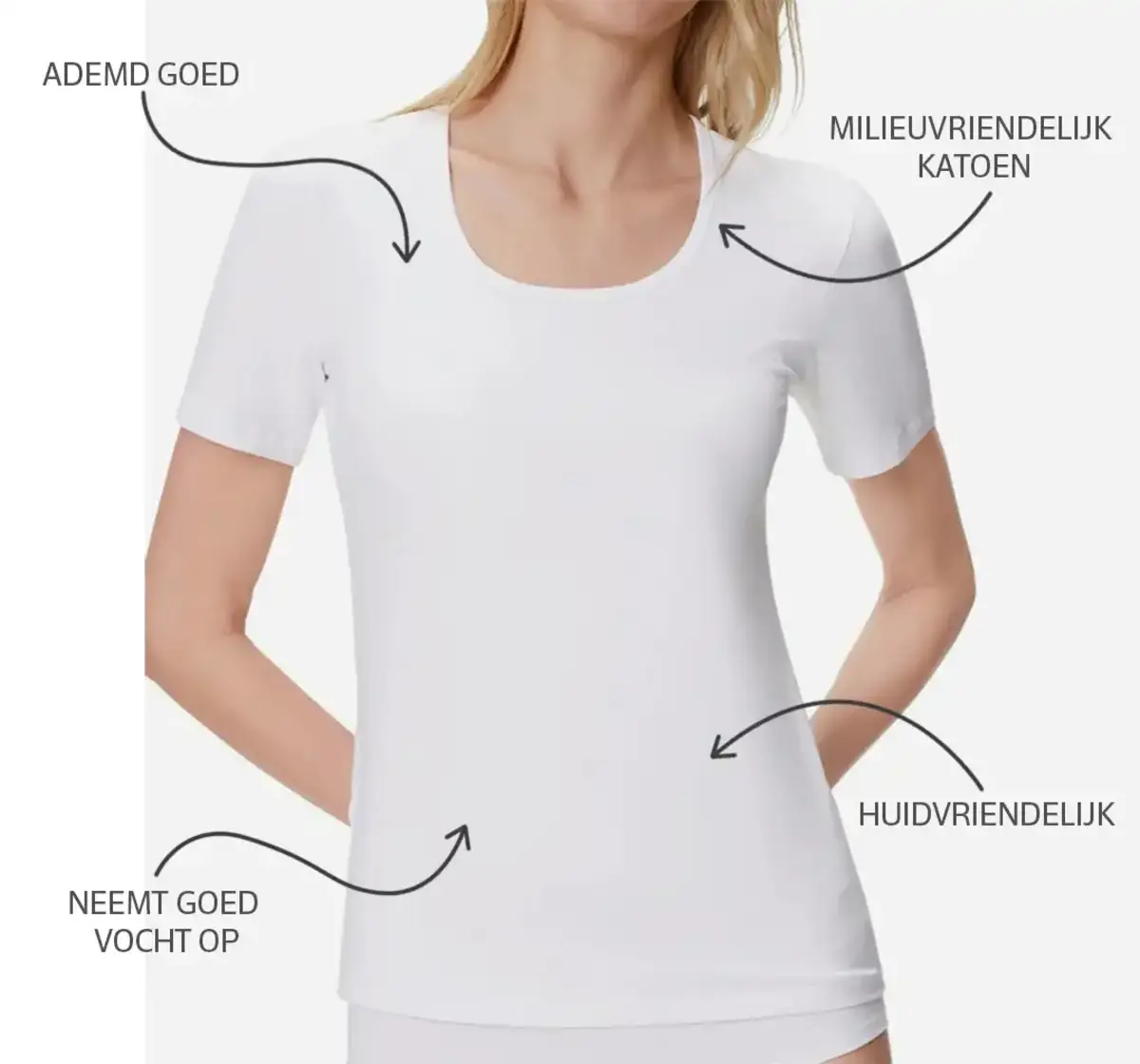 Nina von C dames T-shirt biologisch katoen - Dames aansluitend wit ondershirt - 100% katoen Nina von C dames T-shirt biologisch katoen - Dames aansluitend wit ondershirt - 100% katoen