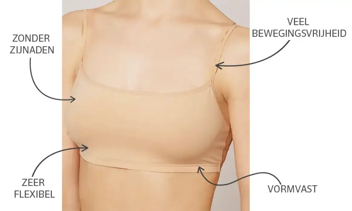 Perini dames brassiere / BH top - Naadloos - Bustier - Dames topje microfiber