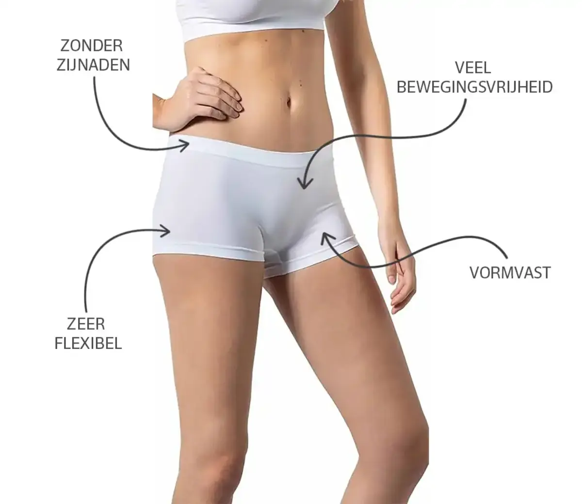 Perini dames boxer elastische katoen - Naadloos - Lage boxershort vrouwen - Seamless