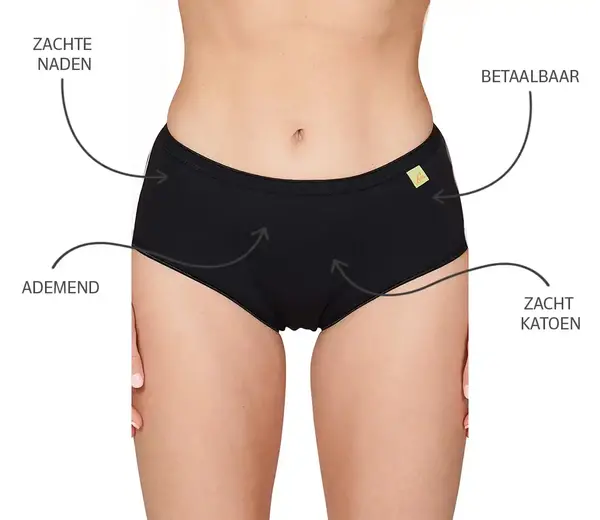 Lunatex katoenen onderbroek dames heup slip - Betaalbaar ondergoed katoenen ondergoed dames