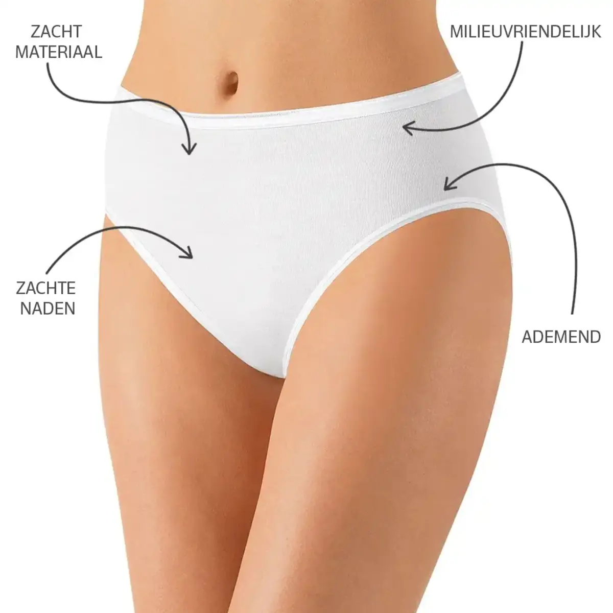 Nina von C dames Heupslip biologisch katoen - Zwart en wit dames midi slip - katoenen ondergoed dames Nina von C dames Heupslip biologisch katoen - Zwart en wit dames midi slip - katoenen ondergoed dames