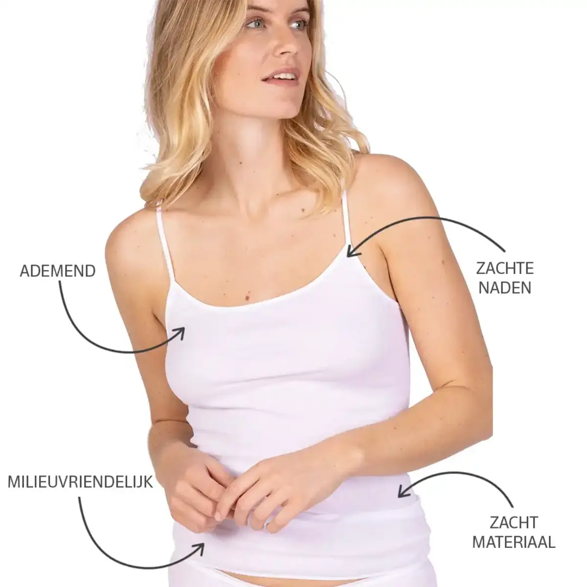 Nina von C dames spaghetti hemd biologisch katoen - Onderhemd - vrouwen singlet 100% katoen Nina von C dames spaghetti hemd biologisch katoen - Onderhemd - vrouwen singlet 100% katoen