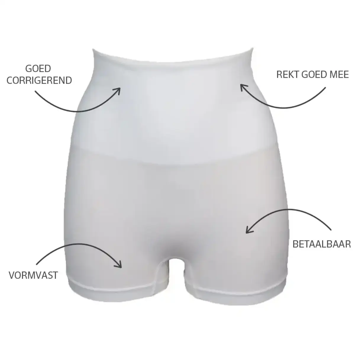 J&C hoge corrigerende boxershort dames - W738 - Shapewear - Correctie short J&C hoge corrigerende boxershort dames - W738 - Shapewear - Correctie short