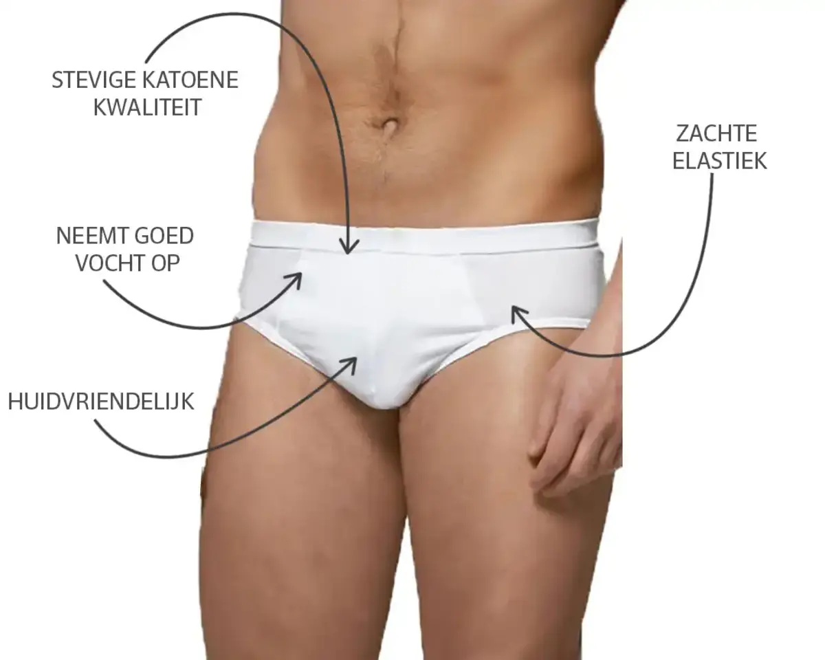 HL-tricot heren sport slip wit - 100% Katoen heren ondergoed - witte onderbroek mannen HL-tricot heren sport slip wit - 100% Katoen heren ondergoed - witte onderbroek mannen