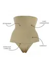 J&C  corrigerende stringband - buikcorrectie - Shapewear buik - zwart - beige