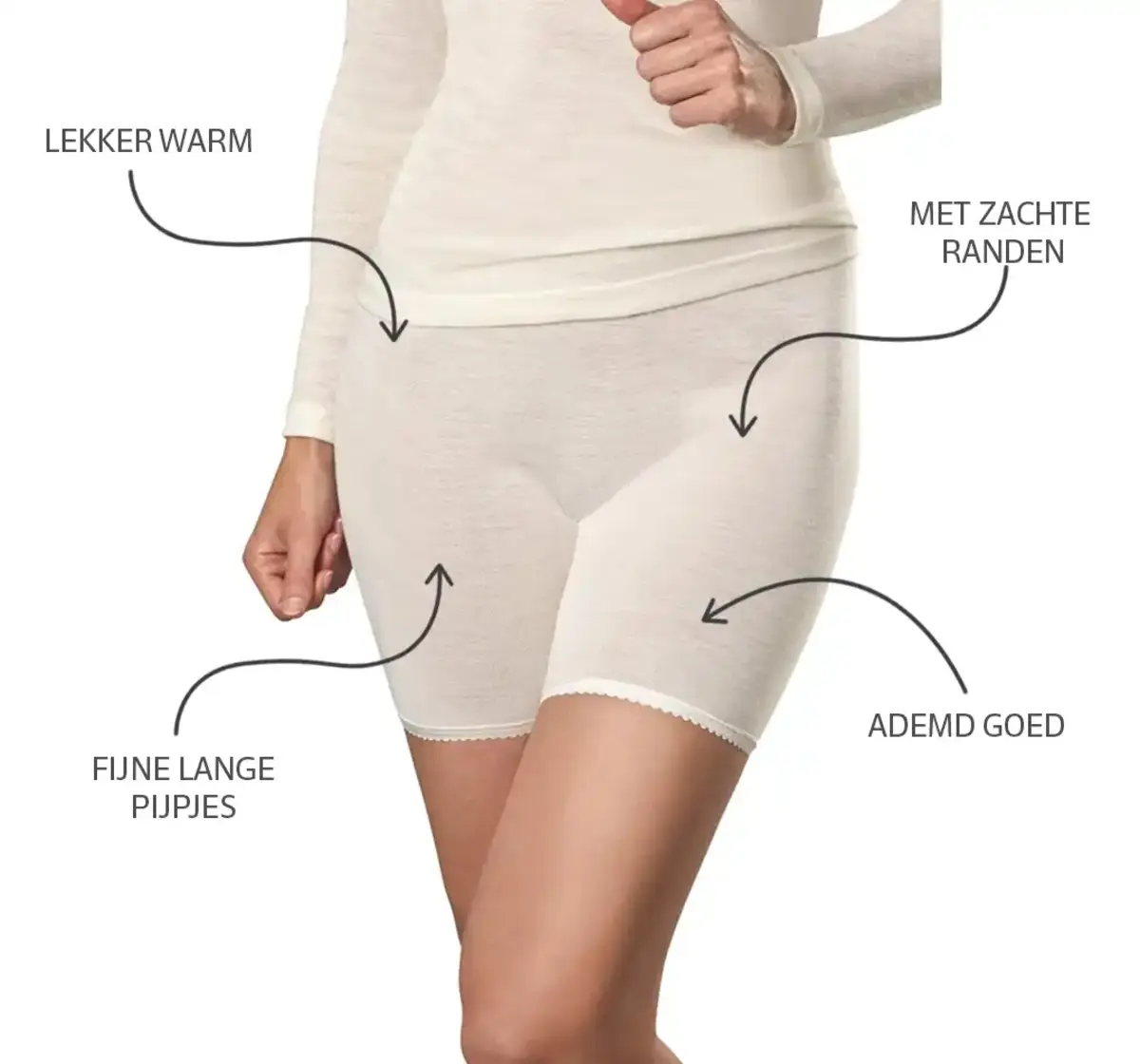 Conta wollen directoire met lang pijpje 1230 - Dames boxershort lange pijpjes - dames onderbroek