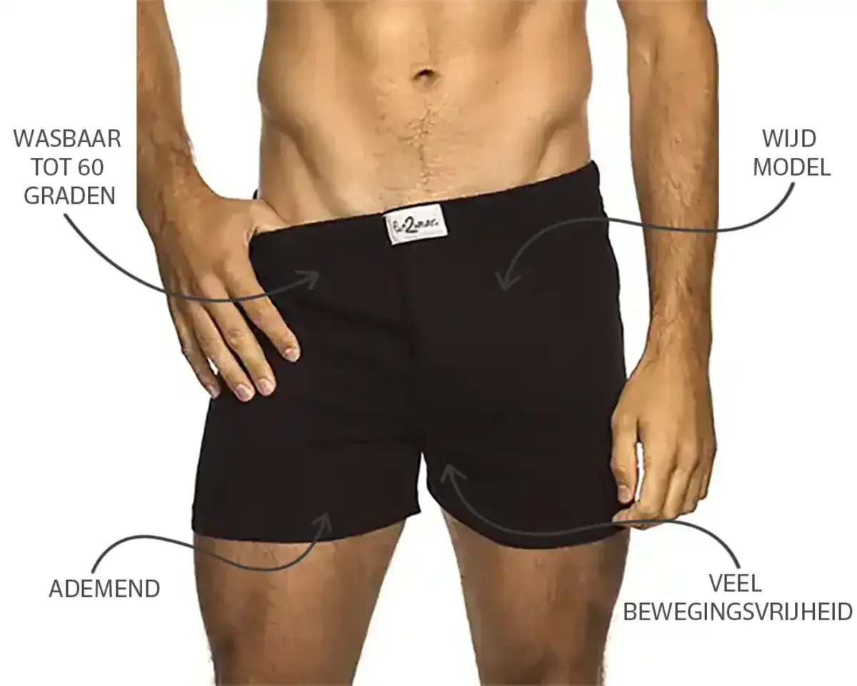 Funderwear-Fun2wear boxershort wijd model, uni - Losse boxershort mannen - 100% katoen Funderwear-Fun2wear boxershort wijd model, uni - Losse boxershort mannen - 100% katoen