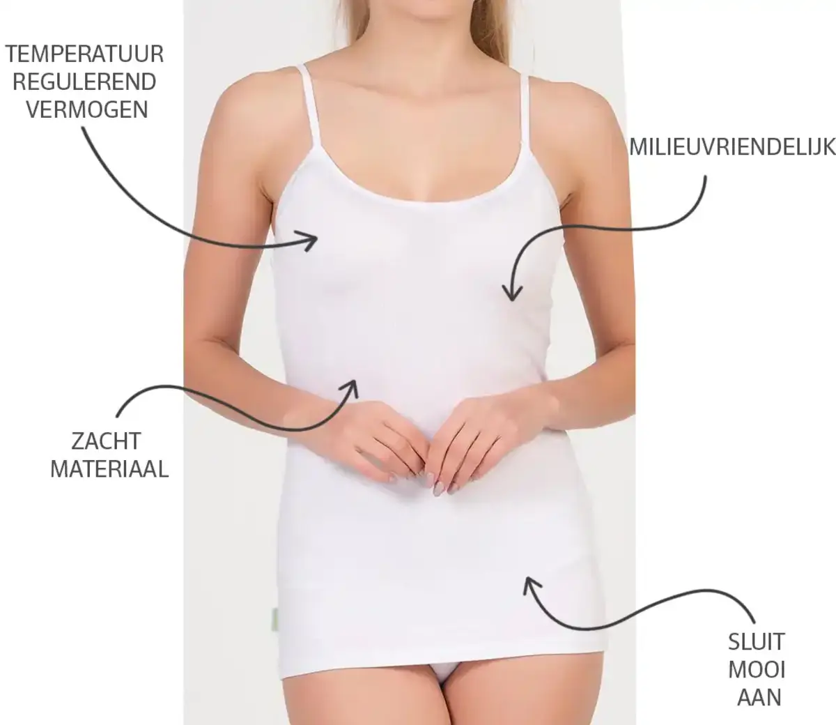 Boru Bamboo 2-pack dames spaghetti hemd - Hemdjes dames - Zwarte en witte hemdjes met smalle bandjes Boru Bamboo 2-pack dames spaghetti hemd - Hemdjes dames - Zwarte en witte hemdjes met smalle bandjes