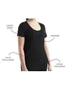 Beeren dames thermo shirt korte mouw - Thermisch - Warm Thermo kleding dames - Lage hals