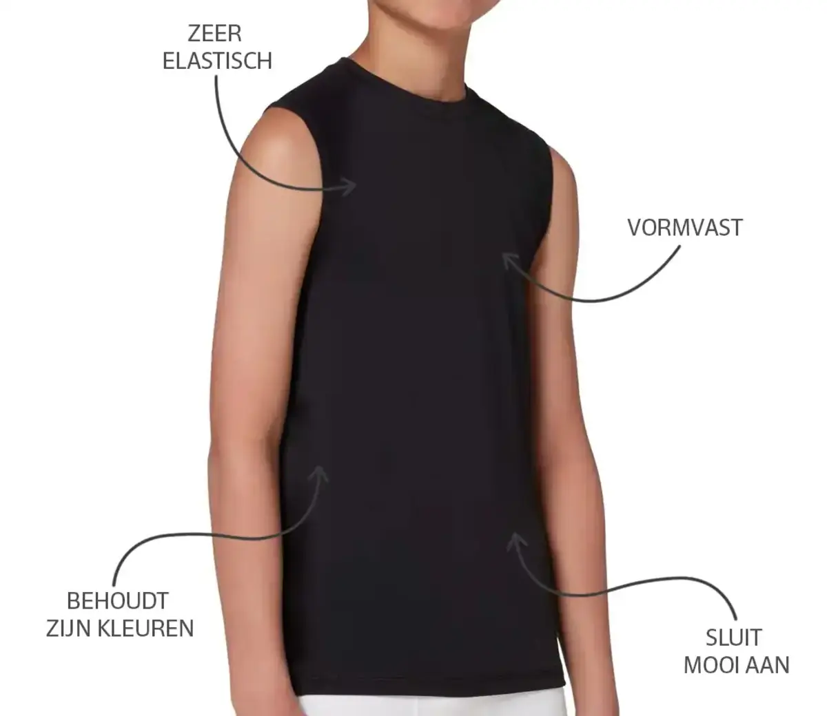 Beeren jongens mouwloos shirt Young microfiber- Ondershirt jongens - Shirt zonder mouwen Beeren jongens mouwloos shirt Young microfiber- Ondershirt jongens - Shirt zonder mouwen