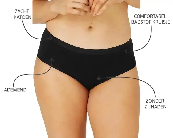 Beeren 2-pak dames slip - midi comfort -  badstof kruisje - Dames onderbroek - dames ondergoed Beeren 2-pak dames slip - midi comfort -  badstof kruisje - Dames onderbroek - dames ondergoed
