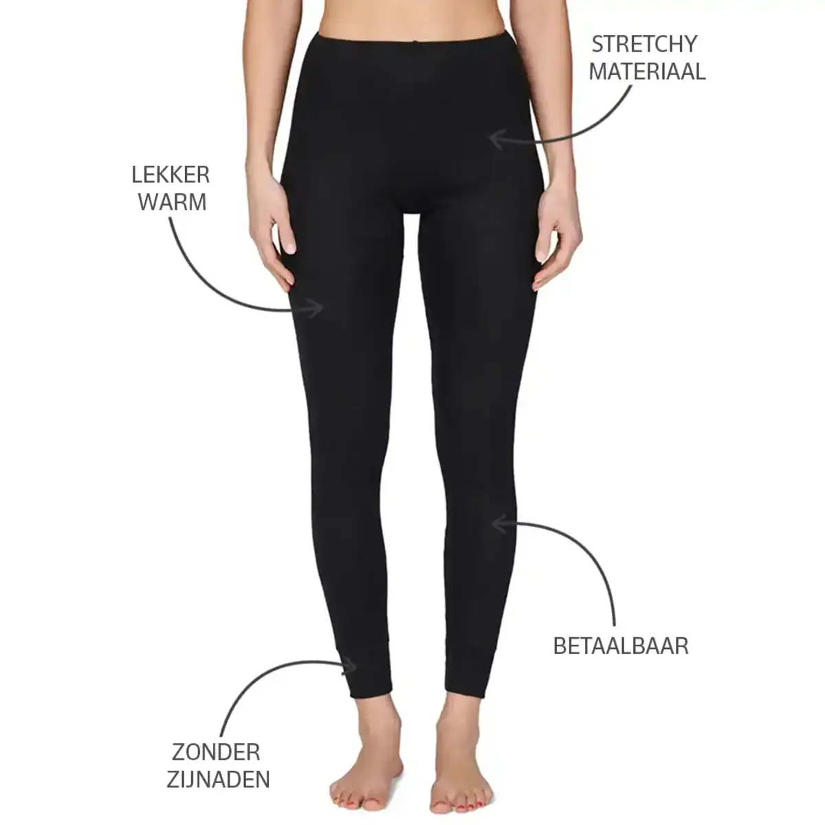 Beeren thermo broek dames - Thermisch ondergoed - Warme lange onderbroek - Thermo legging dames