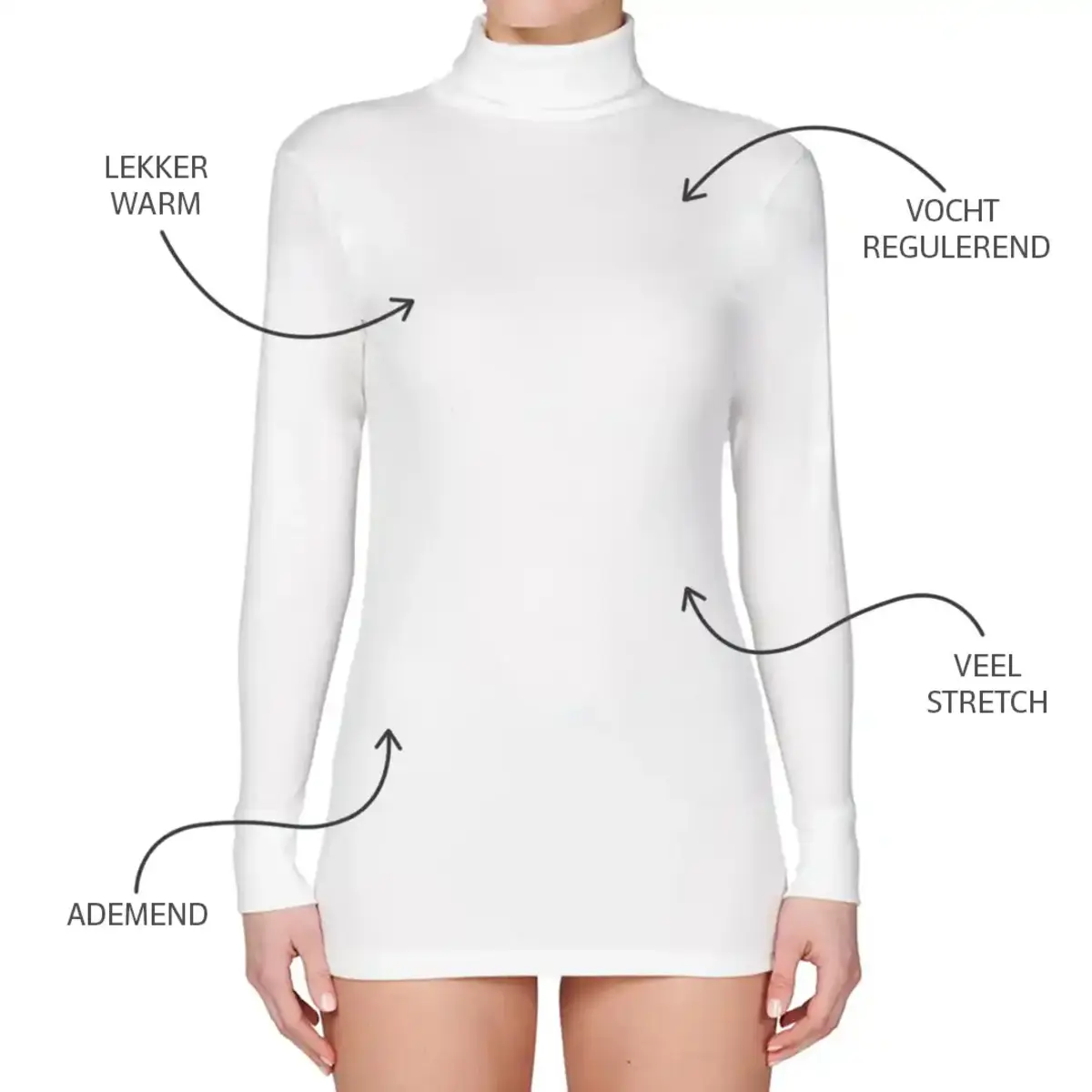 Beeren thermo colshirt dames - Thermo ondergoed - Thermisch - Hoge hals