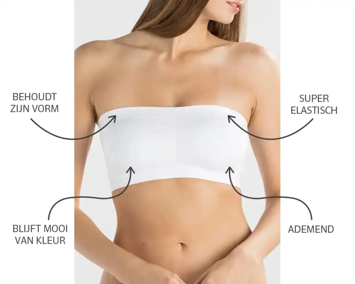 J&C Bandeau Top - BH - Bandeau Bh - Aansluitend microfiber J&C Bandeau Top - BH - Bandeau Bh - Aansluitend microfiber