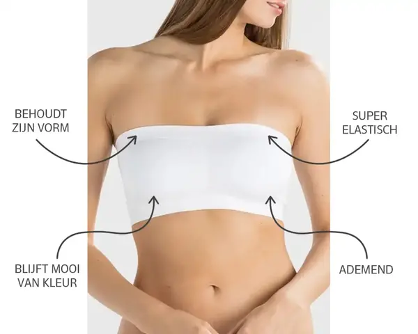 J&C Bandeau Top - BH - Bandeau Bh - Aansluitend microfiber J&C Bandeau Top - BH - Bandeau Bh - Aansluitend microfiber