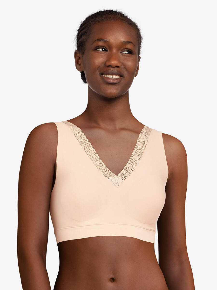 Chantelle Bralette kanten top met vulling - Soft Stretch - Dames naadloze Bh top - Brede bandjes Chantelle Bralette kanten top met vulling - Soft Stretch - Dames naadloze Bh top - Brede bandjes