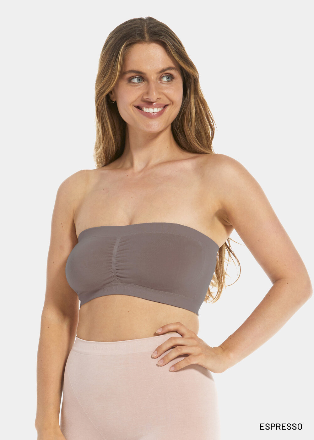 Magic bandeau BH - Naadloze Bandeau Top - Met vulling - Uitneembare pads - Wit, zwart, beige