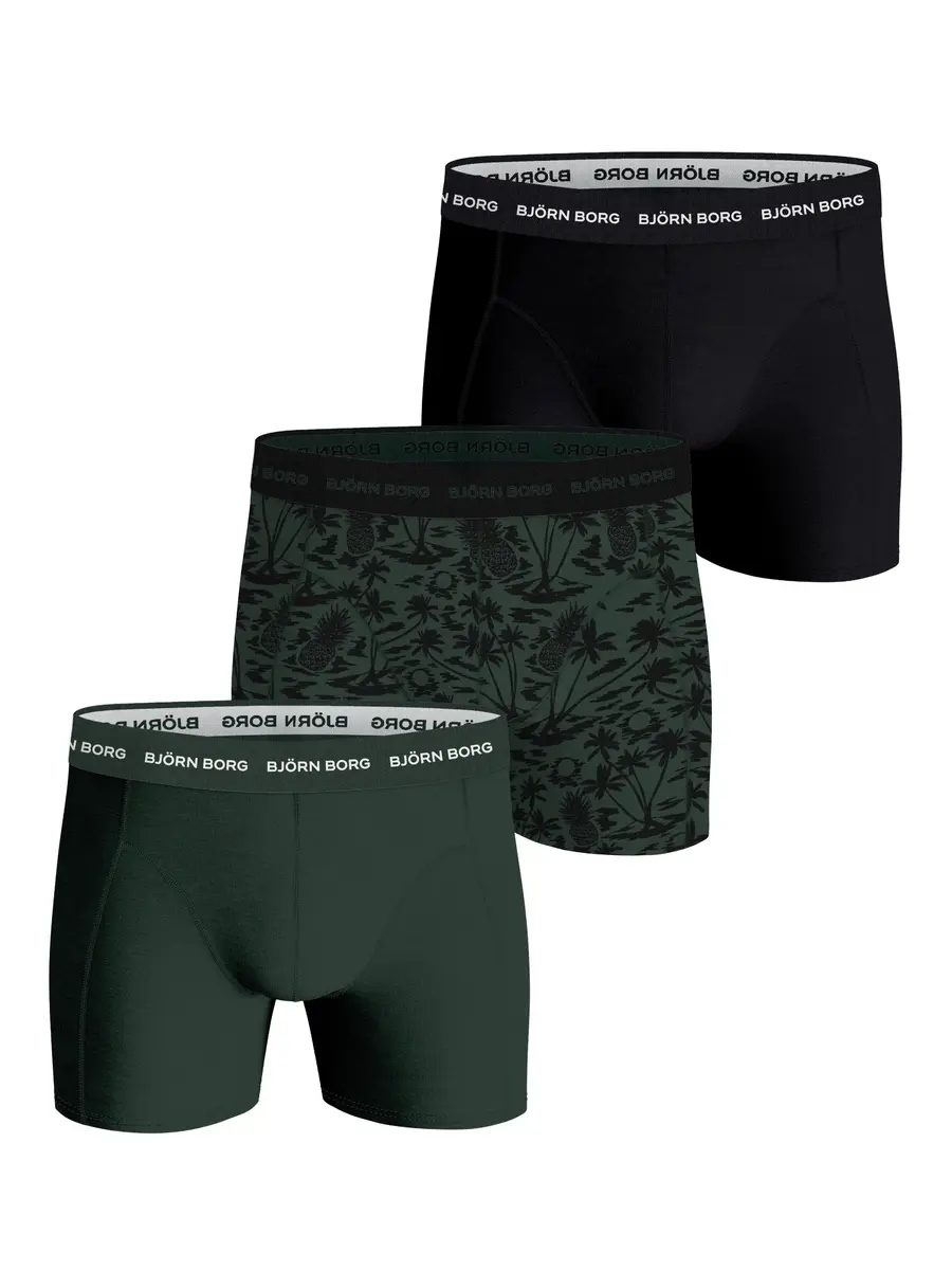 Bjorn Borg 3-Pack heren boxershort - Cotton stretch - Elastisch katoenen heren onderbroeken blauw