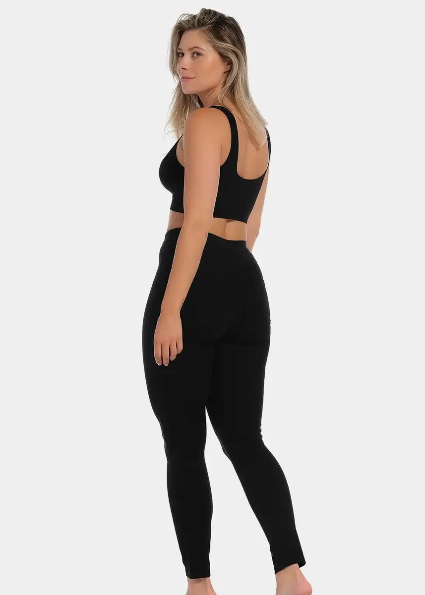 Magic Loungewear legging - Jegging - Strakke dames legging zwart - Jeansstof - Katoenen kruisje Magic Loungewear legging - Jegging - Strakke dames legging zwart - Jeansstof - Katoenen kruisje